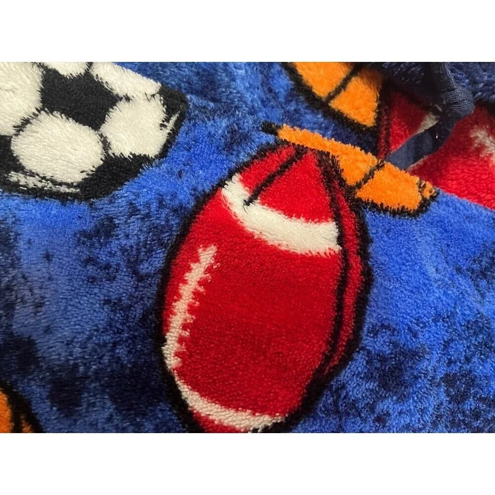 Cherokee Kids Blue Fleece Bath Robe Size S‎ Basketball Football Soccer
